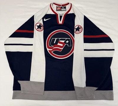 Vintage USA Hockey Team Jersey Mens Size XL 1998 Olympics Blank Nike Patch Team - Image 1 of 4