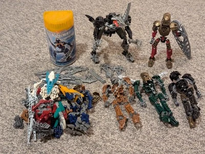Lote Lego Bionicle de Toa Metru + Vahki + Toa Lhikan e Kikanalo - Imagem 1 de 4