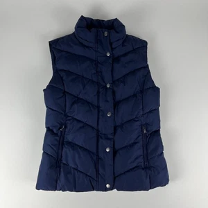GAP Women's Puffer Vest Small Navy Blue Full Zip Outdoor Edition Winter Warmth - Picture 1 of 9