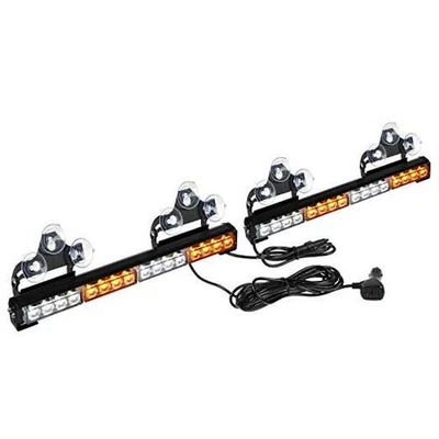  Luz estroboscópica LED intermitente de emergencia de 2x16,8 pulgadas ámbar/blanco Foto 1 de 4