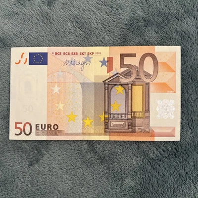 ANCIEN BILLET DE BANQUE DE 50 EUROS ANNÉE : 2002 - SIGNÉ MARIO DRAGHI - SÉRIE X - Photo 1/4