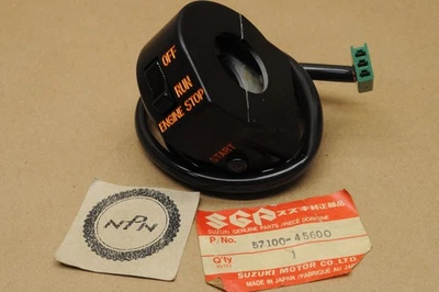 Interruptor de apagado derecho 57100-45600 nuevo de stock Suzuki 1977 GS400 1977-79 GS550 GS750 Foto 1 de 2