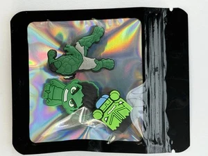 Charms for Croc Style Shoes - 3 Incredible Hulk Charms - Picture 1 of 1