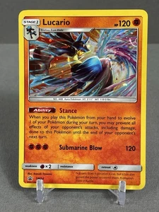 HD SWIRL Mew Tail - Lucario SM54 Sun & Moon Black Star Promo Cosmos Holo Pokémon - Picture 1 of 2