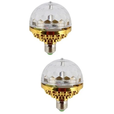  Set of 2 Disco Partylicht Mini Led Leuchte Rotierendes -Glühbirne - Bild 1 von 4
