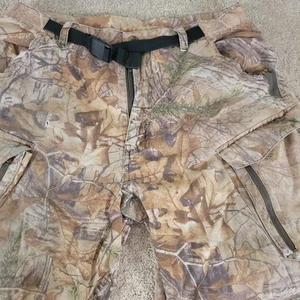 Game Winner Hunting Cargo Pant Mens L 34 Brown Camo Real Tree DISTRESSED Cotton - Picture 1 of 21