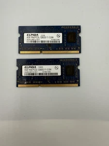 Elpida 8GB (2X4GB) 1Rx8 DDR3 PC3L-12800S Laptop Memory Ram Set Computer #1 - Picture 1 of 2