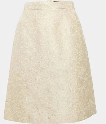 Falda Jacquard Dolce & Gabbana Crema Floral Talla 2 Foto 1 de 4