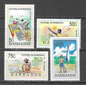 Barbados 1991 Fauna Wildlife Marinelife Fisch Fish Fishing compl set MNH - Picture 1 of 1