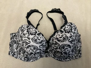 Soma 36C Embraceable Push-up Lace trim black cream toile - Picture 1 of 3