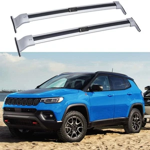 2PCS Roof Rail Rack Cross Bar Crossbar Fit JEEP Compass 2017-2025 - Picture 1 of 8