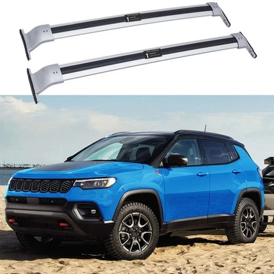 2PCS Roof Rail Rack Cross Bar Crossbar Fit JEEP Compass 2017-2025 - Image 1 of 4
