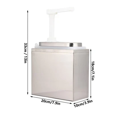 (1L With Base)Kitchen Sauce Dispenser Sauce Pump Condiment Dispensing Tool For - Image 1 of 4