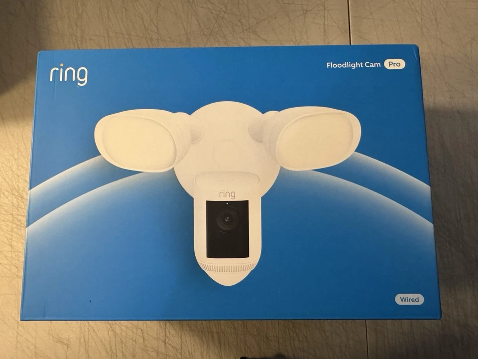 BRAND NEW Ring Floodlight Cam Wired Pro with Bird’s Eye View and 3D Motion - Image 1 of 1
