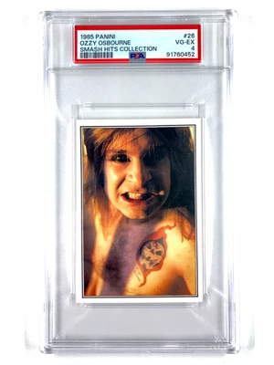 1985 Panini The Smash Hits Collection - Ozzy Osbourne #26 PSA 4 LOW POP! Invest! - Image 1 of 4