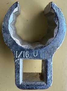 Crows foot wrench, 11/16, line style, 12 point, 3/8 drive, USA, NOS - Picture 1 of 3