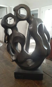 Austin Productions Martel Wedding Rings Couple Kissing Sculpture Bronze - Picture 1 of 5