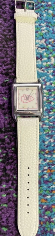 Vintage NFL Pink on White KANSAS CITY CHIEFS Logo Women's Ladies Wrist Watch Cover