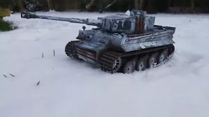 heng long 1/16 tiger 1 rc model tank winter camouflage - Picture 1 of 24