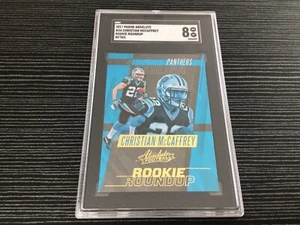 2017 Panini Absolute Rookie Roundup Christian McCaffrey #34  SGC 8 - Picture 1 of 3