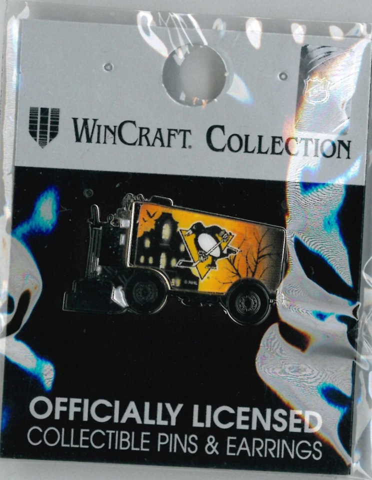 Pittsburgh Penguins NHL hockey pin - Halloween zamboni -  sport  badge - Image 1 of 1