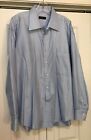 Corneliani Mens XL 18 - 45 Blue Long Sleeve Button Dress Shirt
