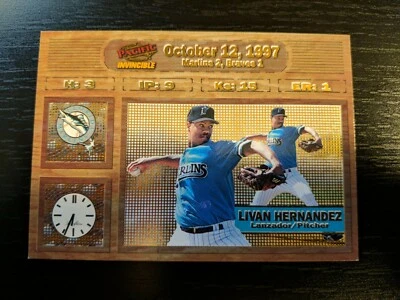 1998 Pacific Invincible | LIVAN HERNANDEZ | Moments in Time Insert #7 | - Image 1 of 2