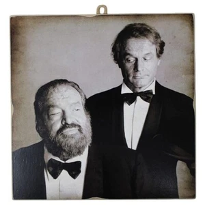 KUSTOM ART Quadretto Stile Vintage Bud Spencer e Terence Hill. 23 x 25 cm. - Imagen 1 de 2