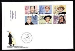 Finnland 1181/6 FDC Bedeutende Frauen u.a. Edith Södergran - Picture 1 of 1