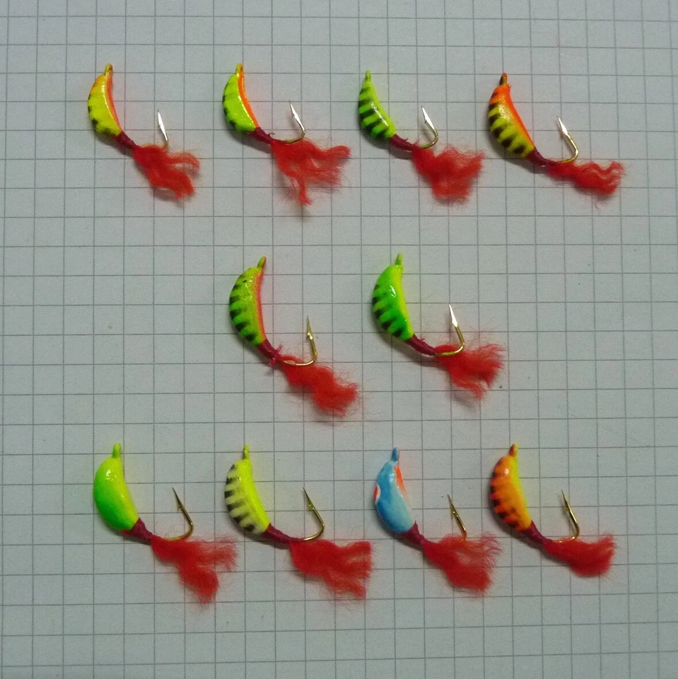 Mormyschka MPF-4/6 0,20/0,30 Gramm Zocker Eisangeln Eisfischen Fliege Larve - Bild 1 von 1