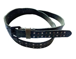 Liebeskind Leather Studded Western Belt Women's Olive Green Y2K 80s 90s - Picture 1 of 9