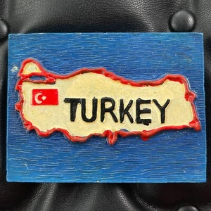 TURKEY🇹🇷RESIN FRIDGE MAGNET✅TURKIYE COUNTRY MAP WITH NATIONAL FLAG SOUVENIR🎗 - Picture 1 of 3