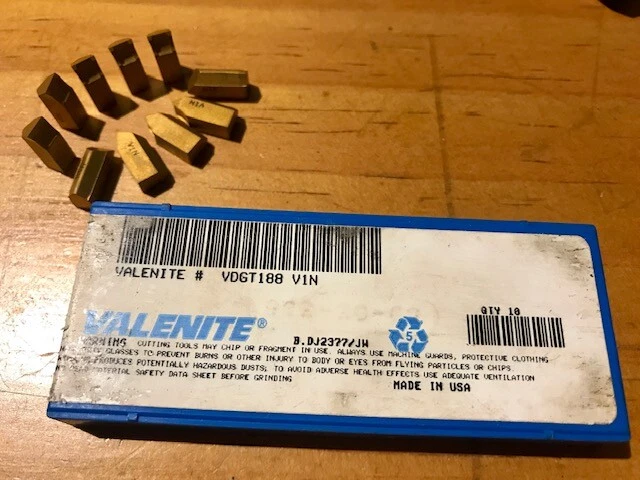   Insertos de carburo de valenita - VDGT188 VIN - Cantidad. 10 ¡NUEVO!! Foto 1 de 1
