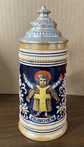 Vintage German Beer Mug Stein Wekara Muchen Hofbrauhaus Lidded - Picture 1 of 7
