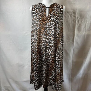 Vintage Vanity Fair 60s 70s Leopard Print Womens Sz L Nightgown Retro Sexy EUC - Picture 1 of 7