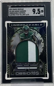 2022 OBSIDIAN ROOKIE PATCH YELLOW ETCH AHMAD GARDNER RC /25 SGC 9.5 - Picture 1 of 2