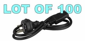 100 x BULK LOT 240V Computer/Monitor/Kettle Power Lead Cord Cable AU 100X 100pcs - Picture 1 of 1