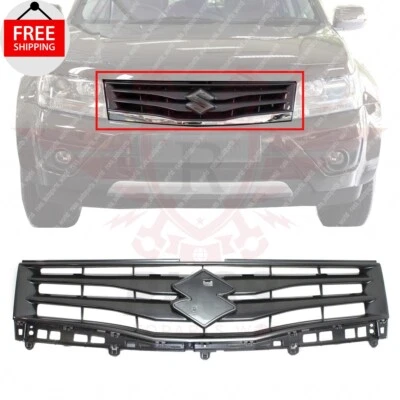 New Front Grille Primed Black Plastic Fits 2013 Suzuki Grand Vitara SZ1200128 Foto 1 de 4