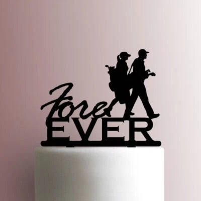 Golf Couple Fore Ever 225-A689 Cake Topper - Image 1 of 2