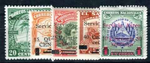 EL SALVADOR 1929 441-445 * NICE SET AIRMAIL (F5162 Cover