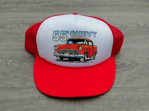 Original 1955 Chevy Chevrolet Vintage 1983 Trucker Hat / Cap by Air Waves - NEW! - Picture 1 of 11