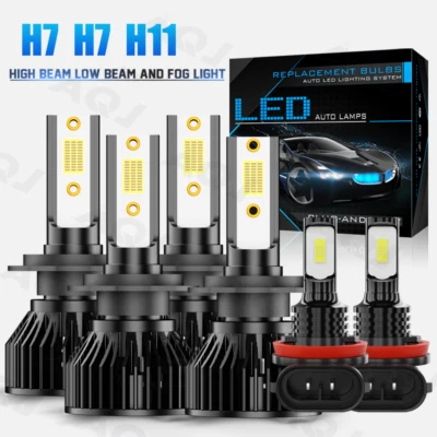 For Mercedes-Benz E350 B200 2008 2009-2011 Combo 6x LED Headlight Bulbs+FogLamp - Image 1 of 4