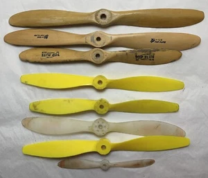 Vtg Top Flite 10-6 12-6 Mercury 12-4 Wood Tornado 9-6 RC Airplane Propellers - Picture 1 of 6