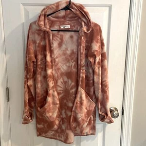 Abercrombie Kids Pink Tie Dye Oversized Zipless Fleece Sweatshirt, 15-16 - Picture 1 of 5