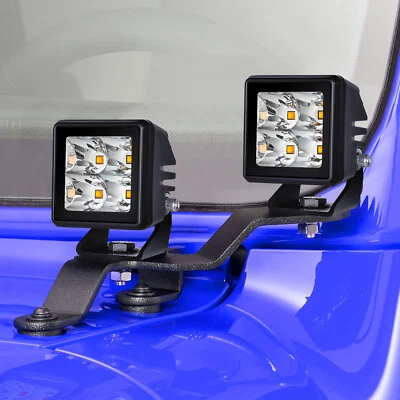 For Jeep Wrangler JK JL 2" Spot LED Pod Lights Square Work Lights Ditch Pods Foto 1 de 4