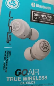 JLAB Go Air True Wireless Earbuds White Brand New & Sealed Bluetooth 20+hours - Picture 1 of 5