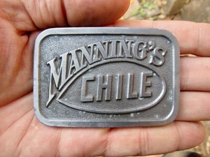 De colección MANN'S CHILE Hebilla de Cinturón TEX MEX Chile Frijoles ALIMENTOS Suroeste RARO EN MUY BUENA CONDICIÓN+ - Imagen 1 de 4