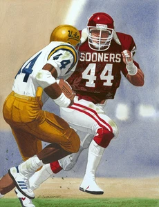 BRIAN BOSWORTH OKLAHOMA SOONERS KUNSTDRUCK - Bild 1 von 1