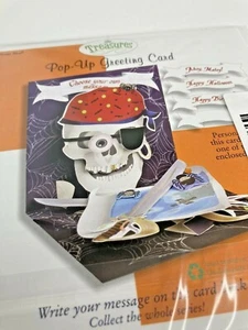 EIGHT - 8 - Pop-Up Halloween Beach Birthday PIRATE Greeting Cards Up With Paper - Picture 1 of 11