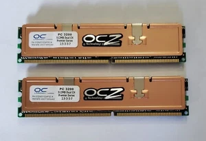 OCZ 1GB (2x512MB) DDR PC-3200 Vintage Computer RAM Memory Premier Series - Picture 1 of 4